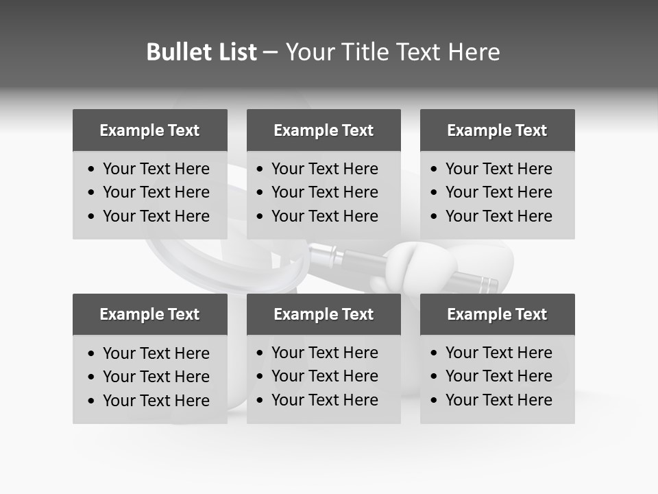 White Magnification Person PowerPoint Template