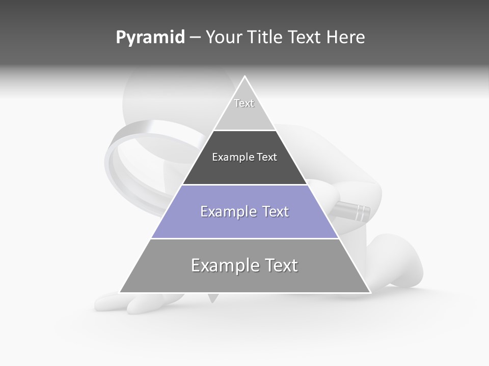 White Magnification Person PowerPoint Template