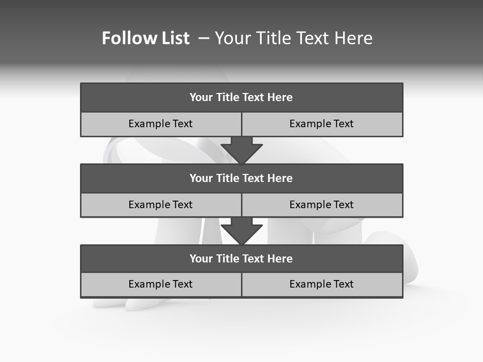 White Magnification Person PowerPoint Template