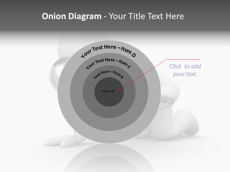 White Magnification Person PowerPoint Template