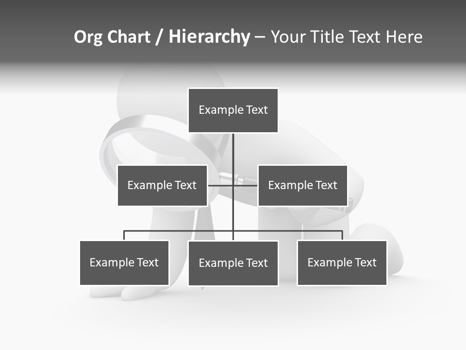 White Magnification Person PowerPoint Template
