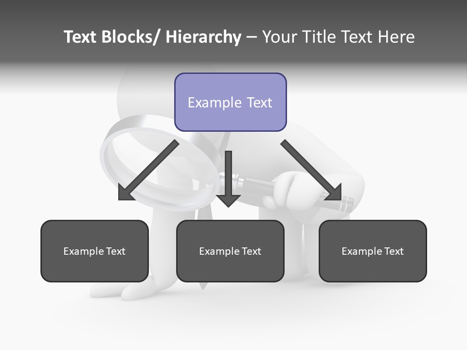 White Magnification Person PowerPoint Template