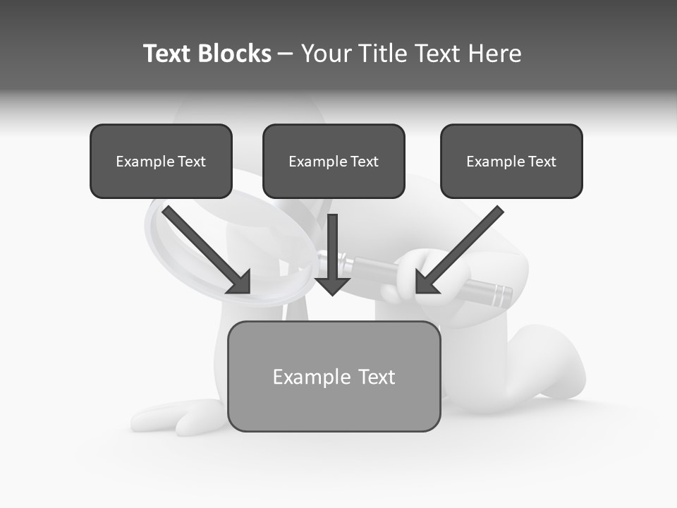 White Magnification Person PowerPoint Template