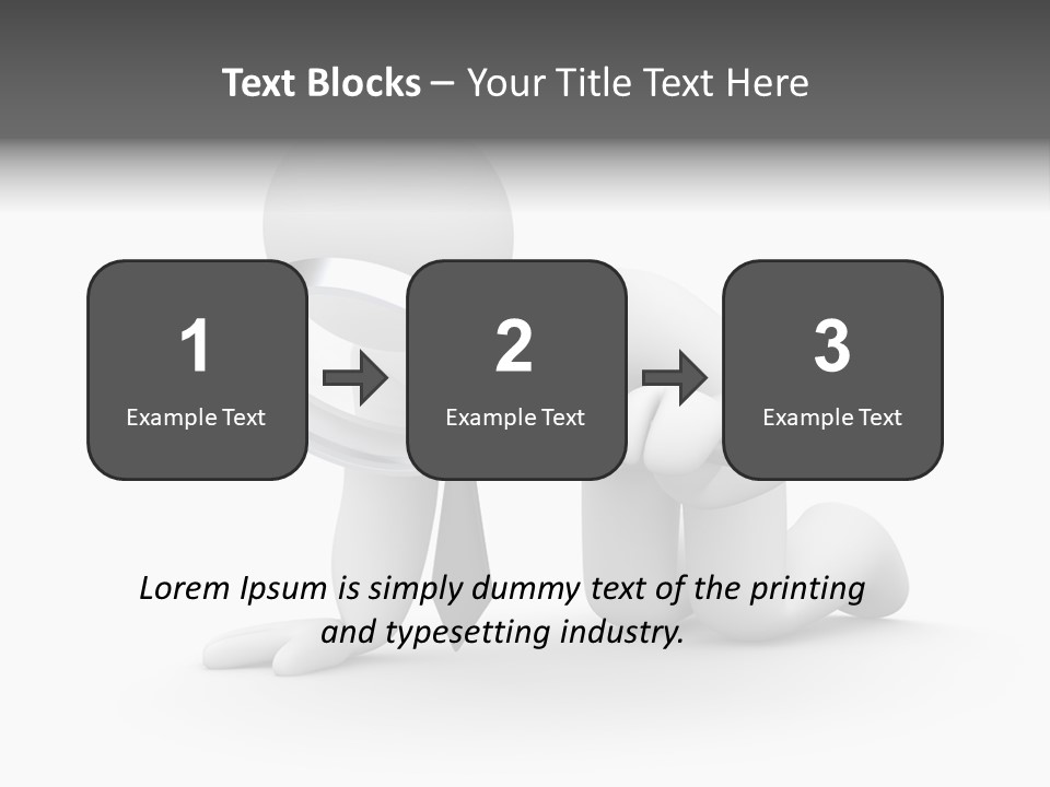 White Magnification Person PowerPoint Template