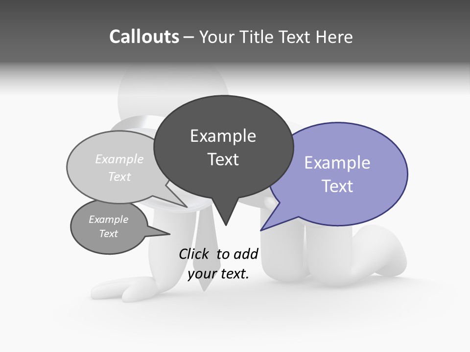 White Magnification Person PowerPoint Template