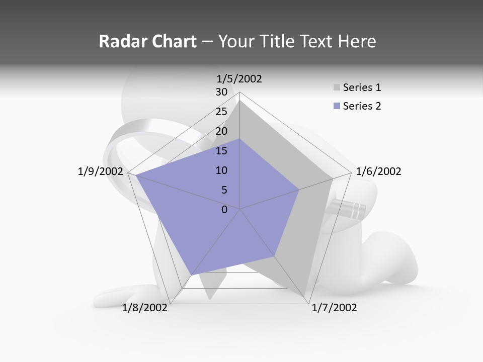 White Magnification Person PowerPoint Template