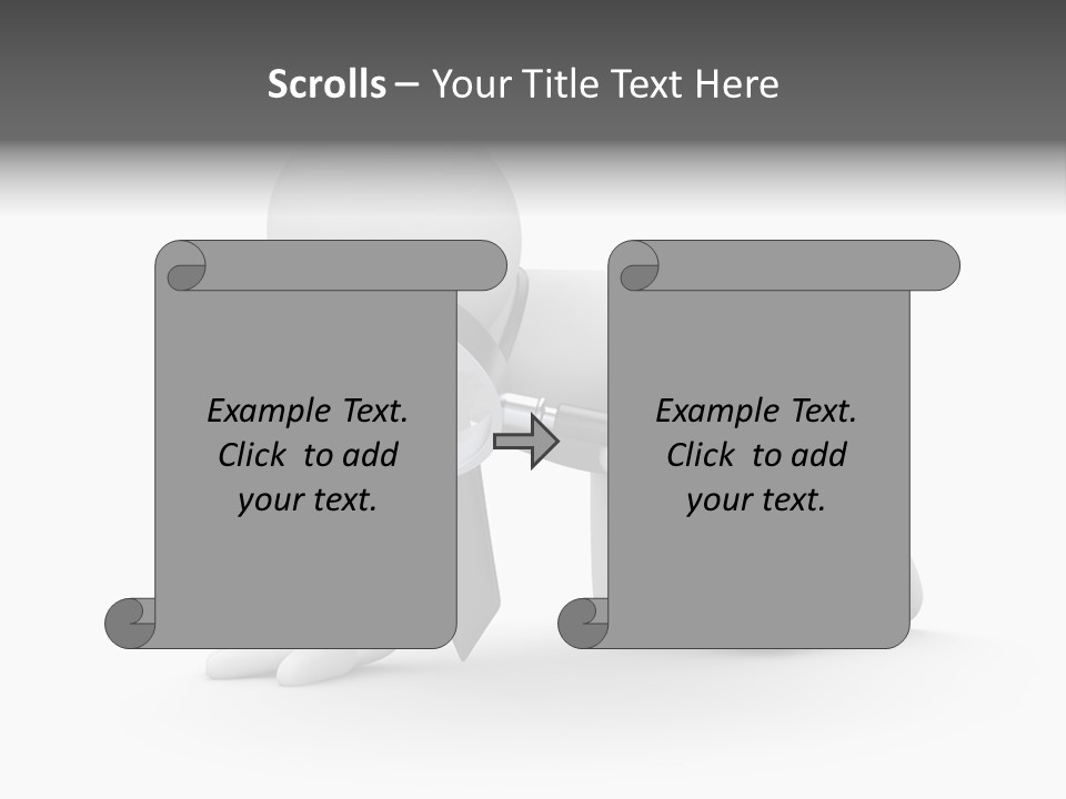 White Magnification Person PowerPoint Template