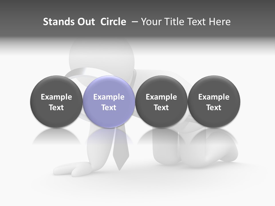 White Magnification Person PowerPoint Template