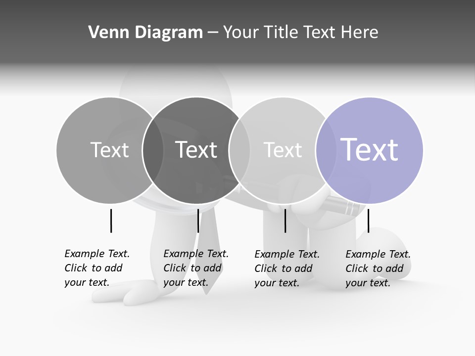 White Magnification Person PowerPoint Template