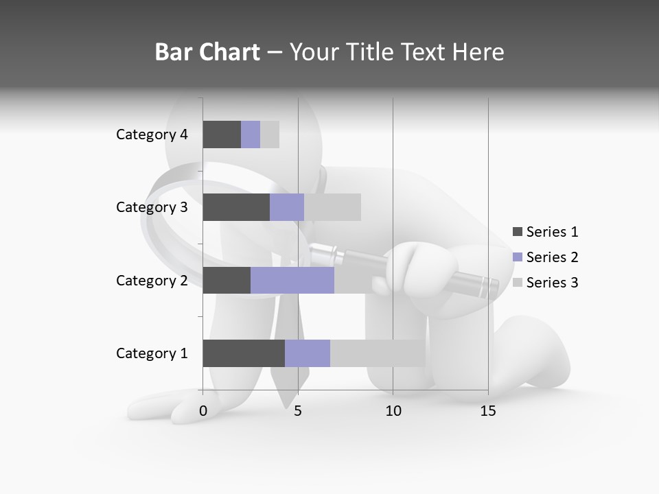 White Magnification Person PowerPoint Template