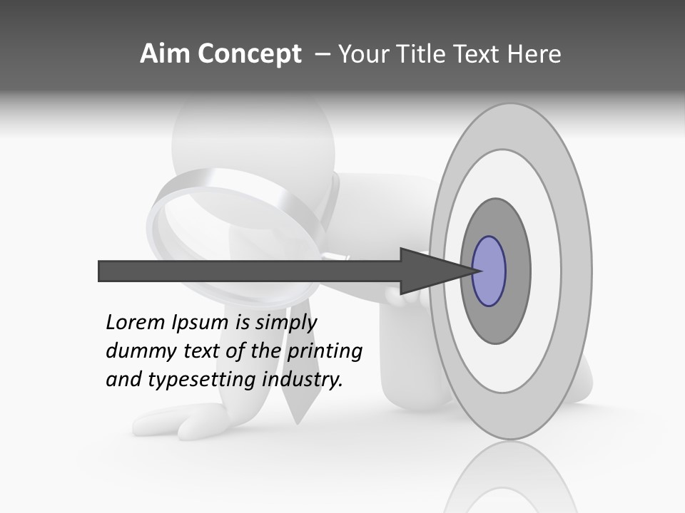 White Magnification Person PowerPoint Template