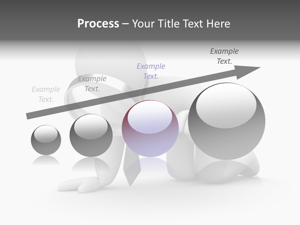 White Magnification Person PowerPoint Template