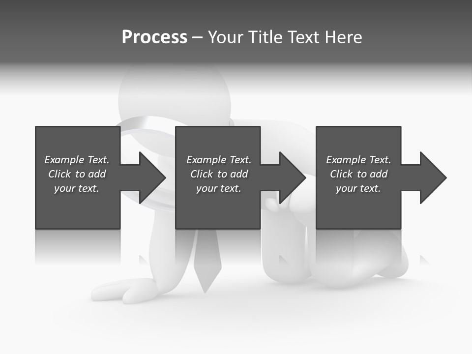 White Magnification Person PowerPoint Template