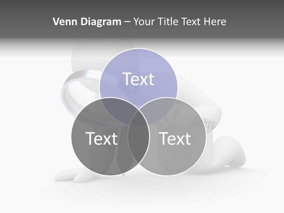 White Magnification Person PowerPoint Template