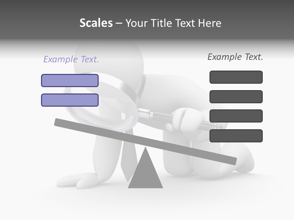 White Magnification Person PowerPoint Template