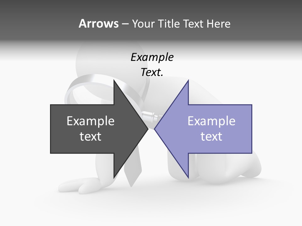 White Magnification Person PowerPoint Template