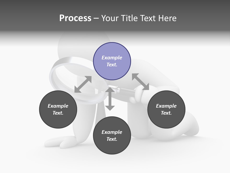 White Magnification Person PowerPoint Template