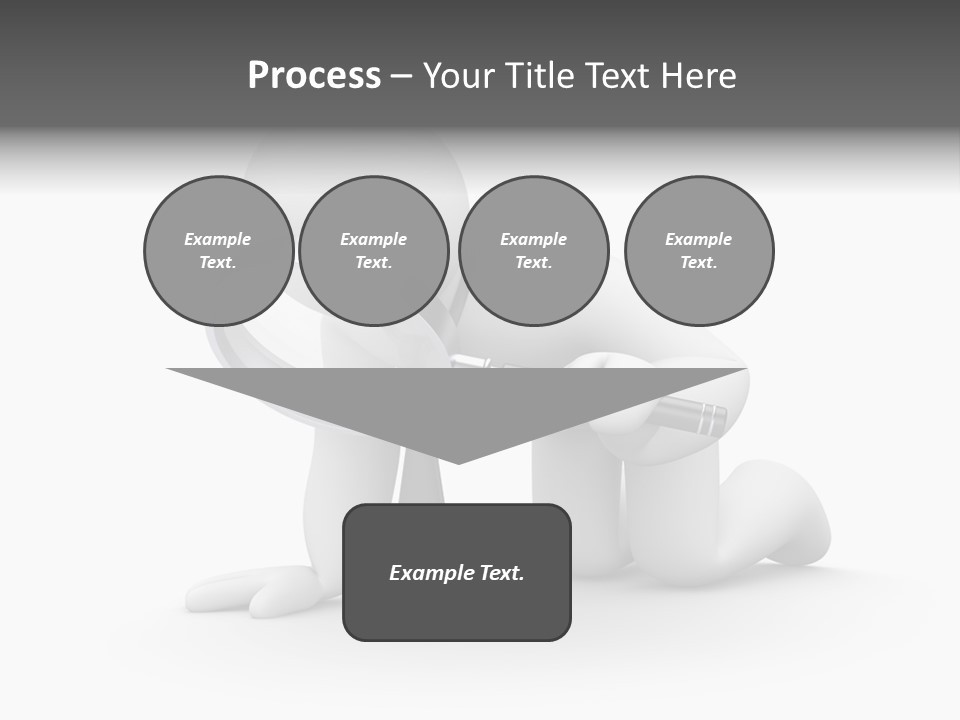 White Magnification Person PowerPoint Template