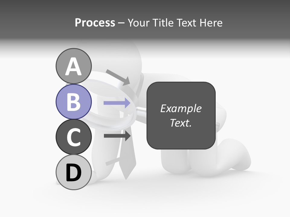 White Magnification Person PowerPoint Template