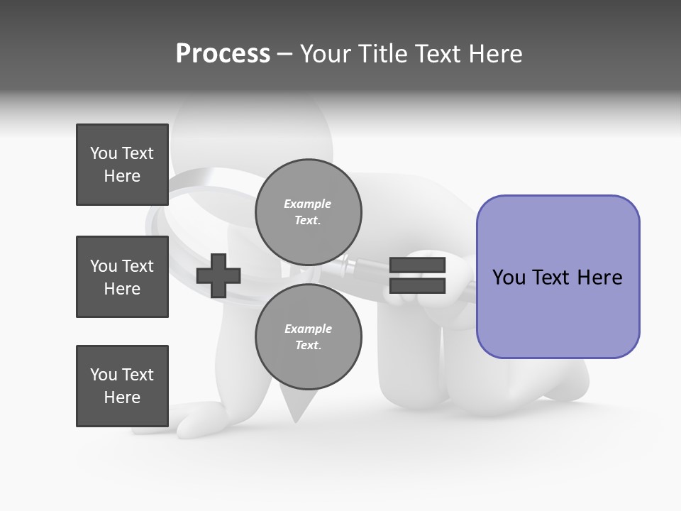 White Magnification Person PowerPoint Template