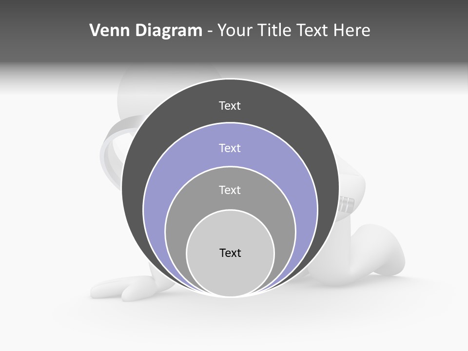 White Magnification Person PowerPoint Template