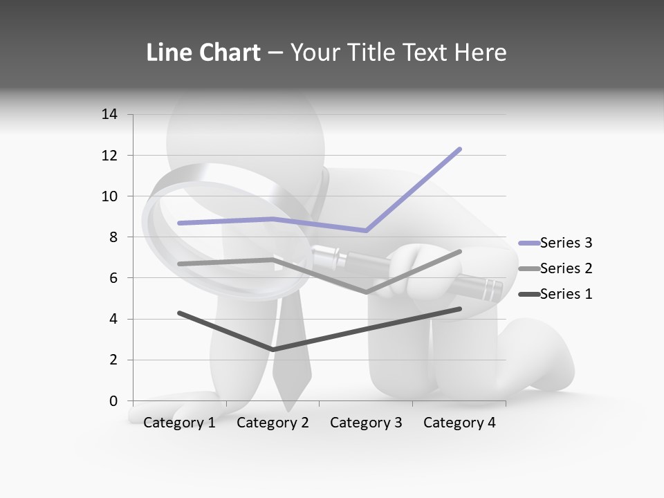 White Magnification Person PowerPoint Template