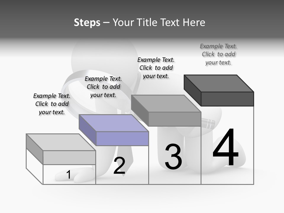White Magnification Person PowerPoint Template