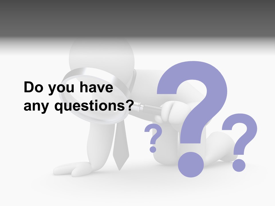 White Magnification Person PowerPoint Template