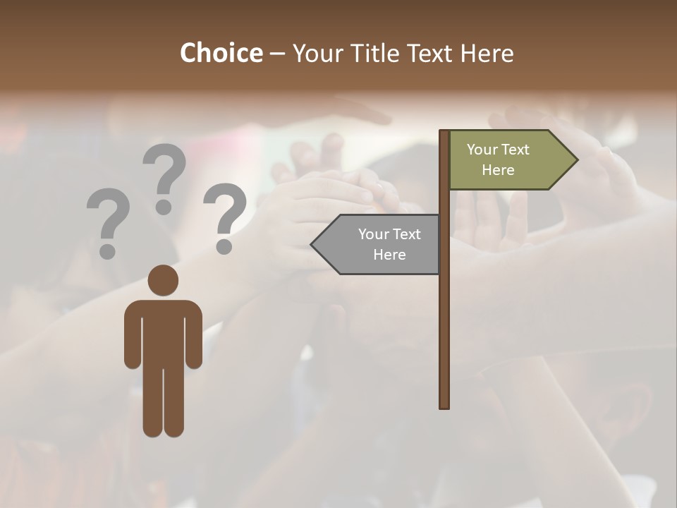 Queue Give Expression PowerPoint Template