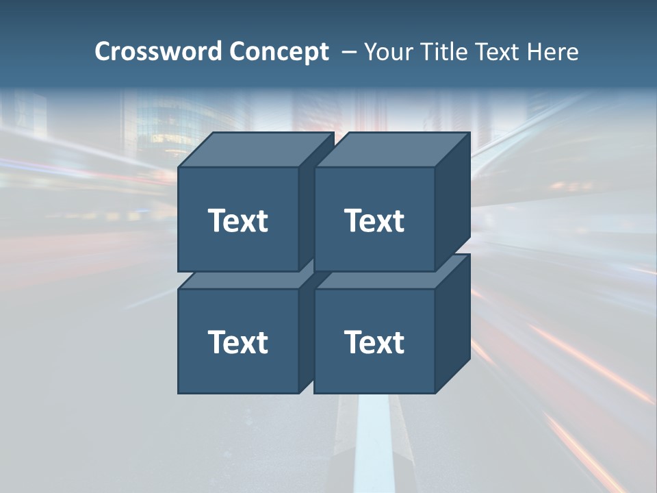 Abstract Car Street PowerPoint Template