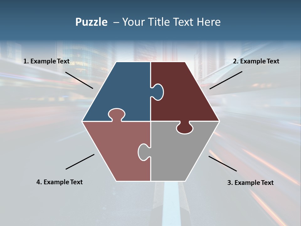 Abstract Car Street PowerPoint Template