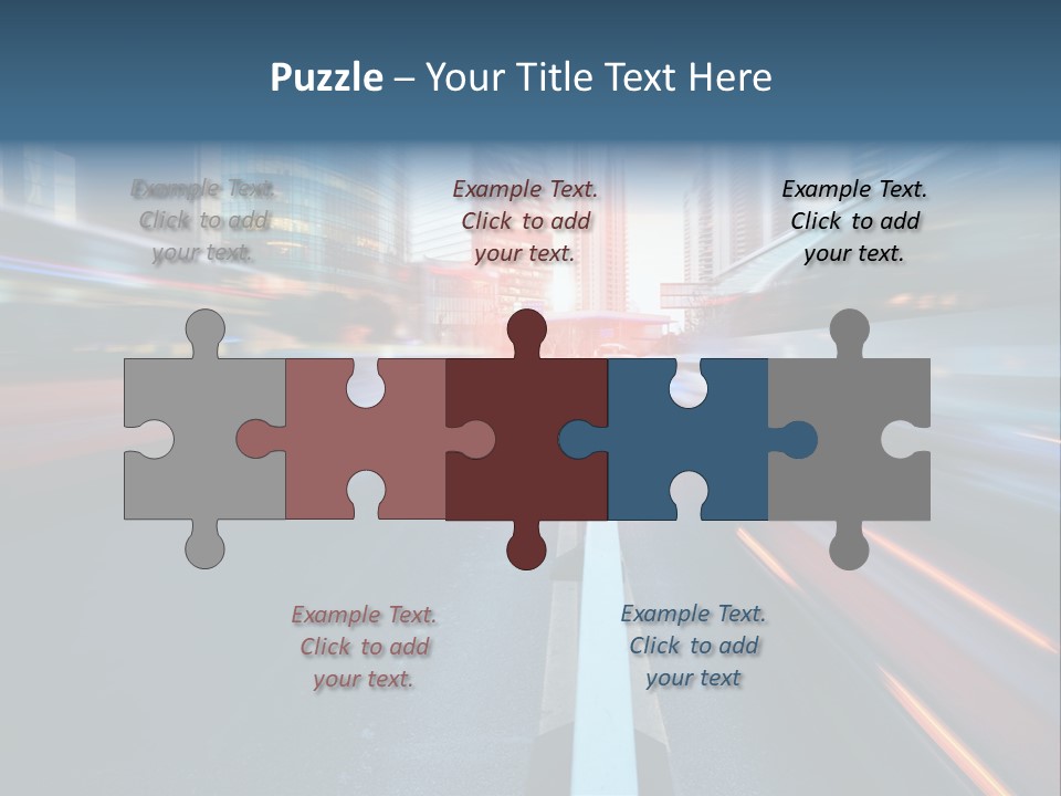 Abstract Car Street PowerPoint Template