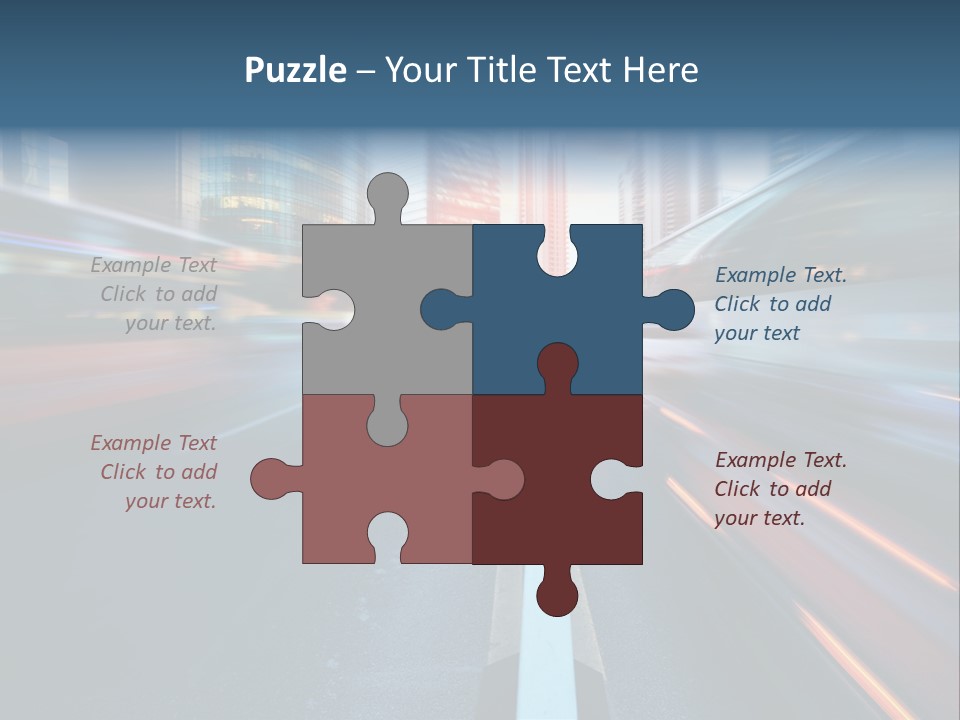 Abstract Car Street PowerPoint Template