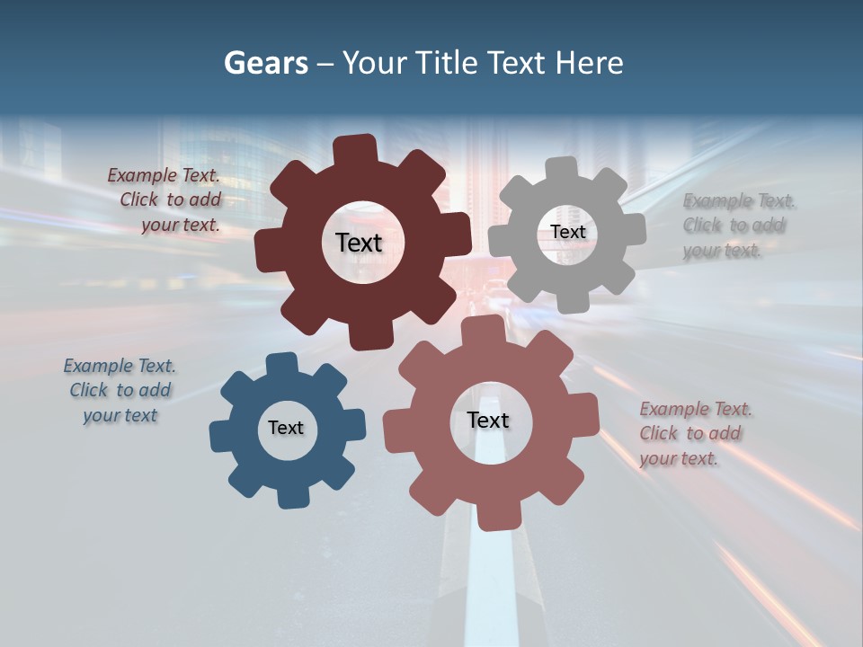 Abstract Car Street PowerPoint Template