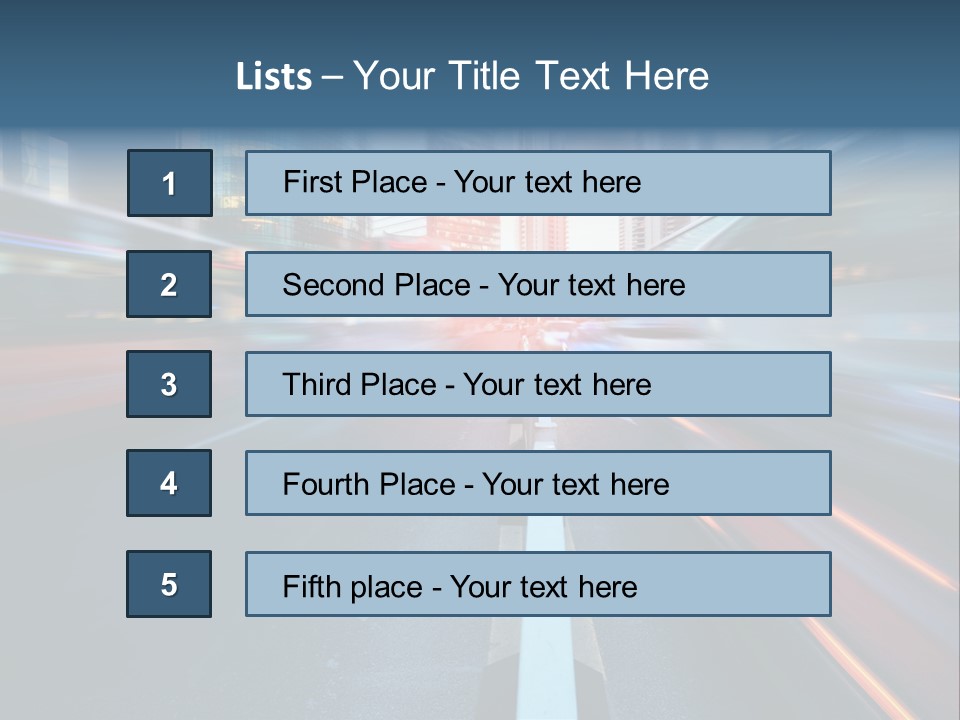 Abstract Car Street PowerPoint Template