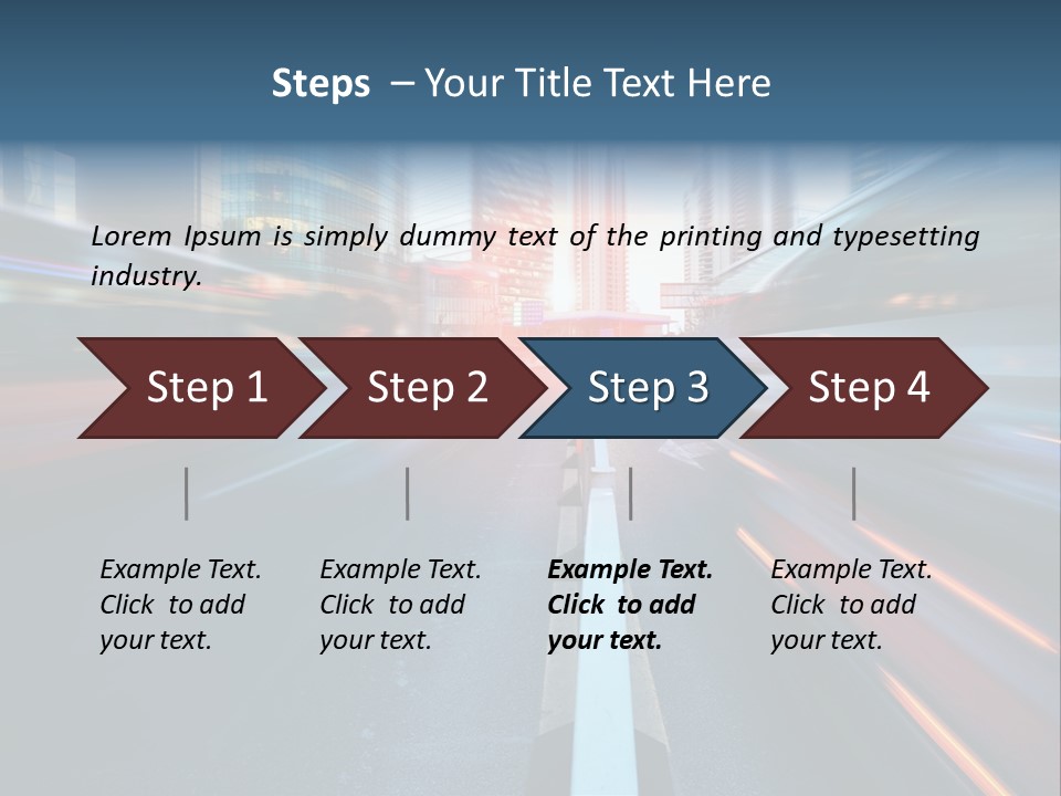 Abstract Car Street PowerPoint Template