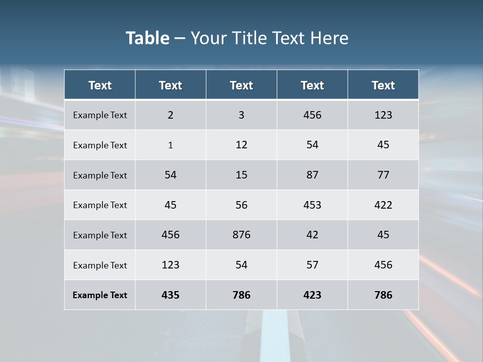 Abstract Car Street PowerPoint Template