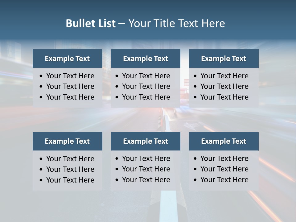 Abstract Car Street PowerPoint Template