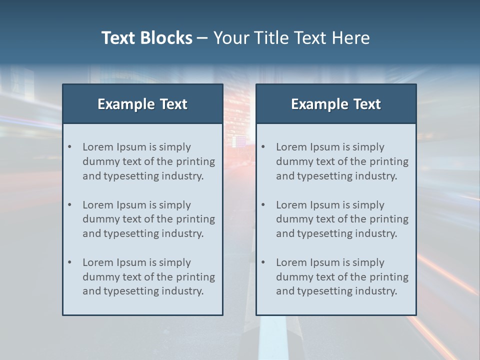 Abstract Car Street PowerPoint Template