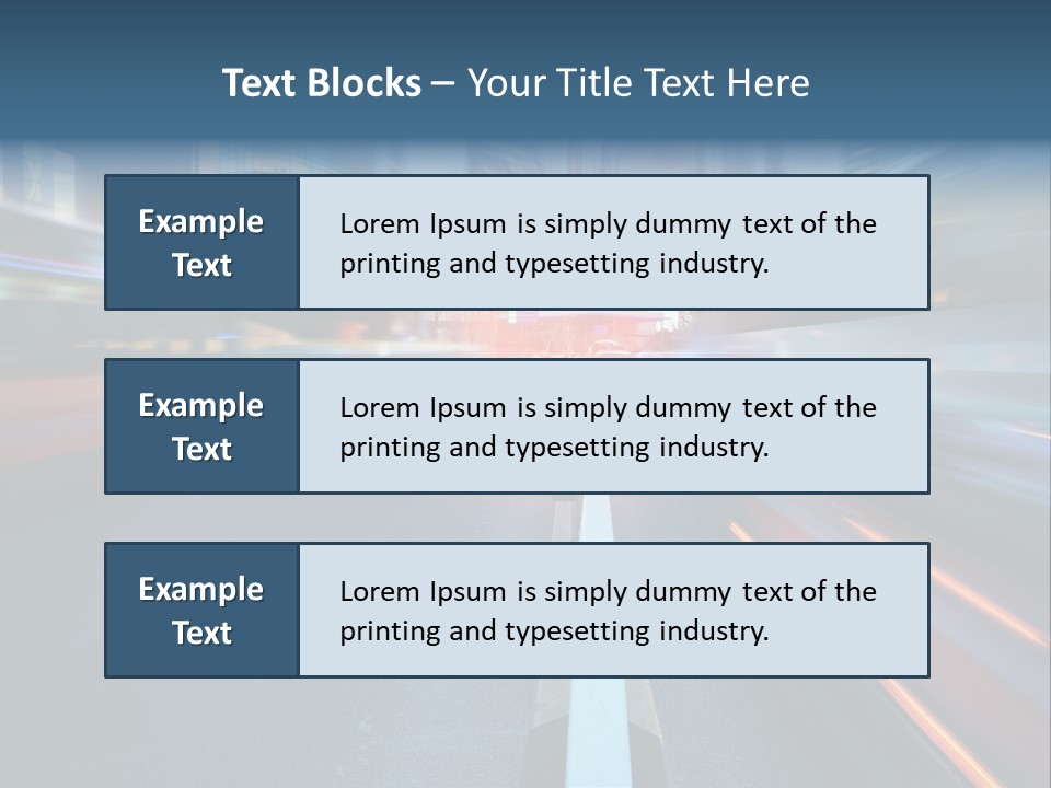 Abstract Car Street PowerPoint Template