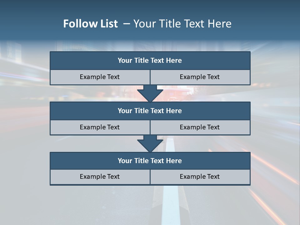 Abstract Car Street PowerPoint Template