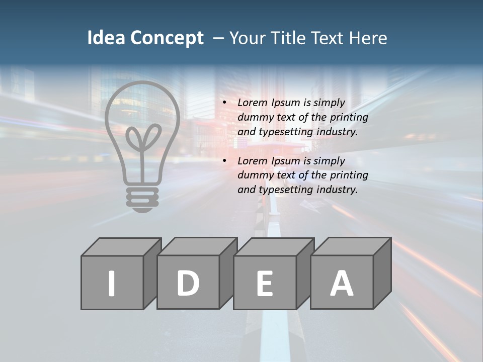 Abstract Car Street PowerPoint Template