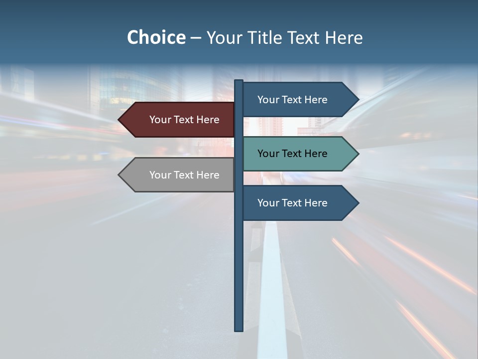 Abstract Car Street PowerPoint Template