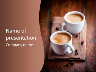 Rustic Espresso Closeup PowerPoint Template