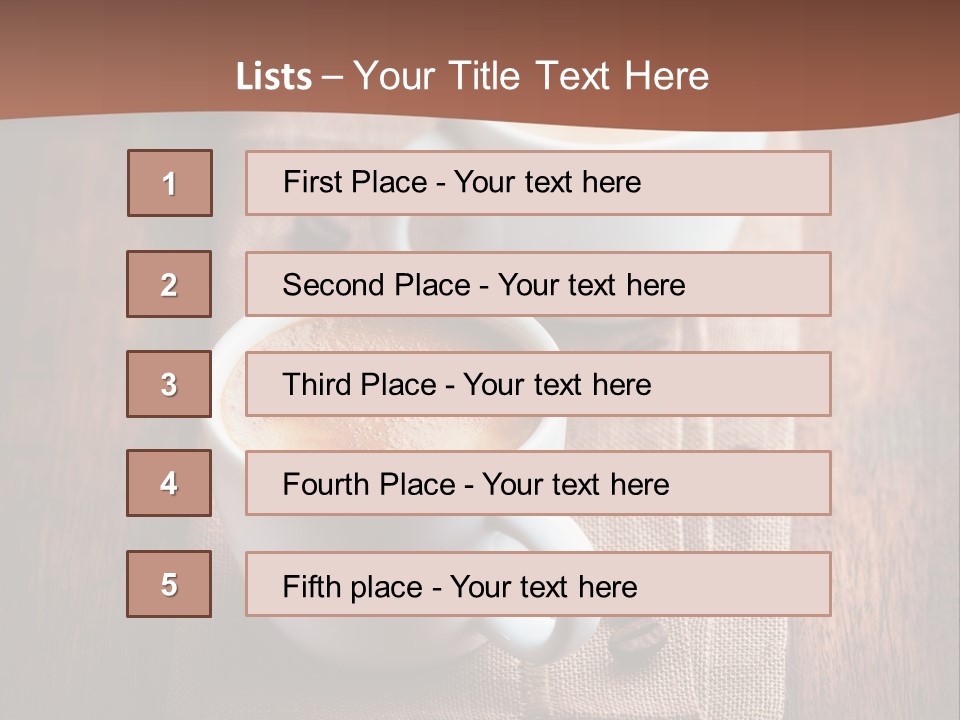 Rustic Espresso Closeup PowerPoint Template