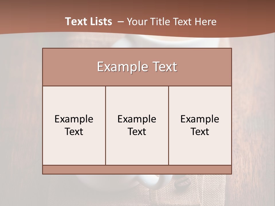 Rustic Espresso Closeup PowerPoint Template