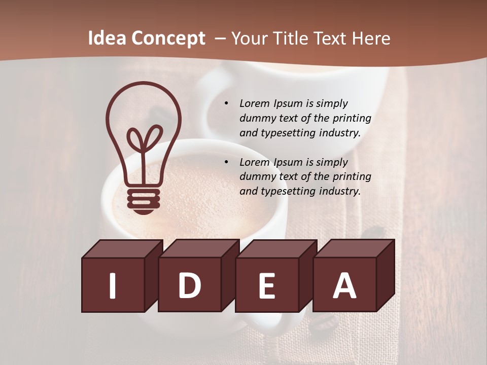 Rustic Espresso Closeup PowerPoint Template