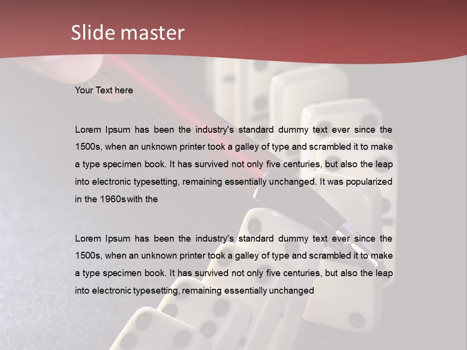 Stop Domino Manager PowerPoint Template