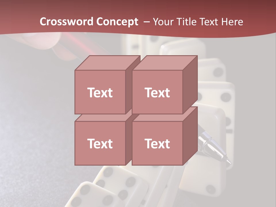 Stop Domino Manager PowerPoint Template