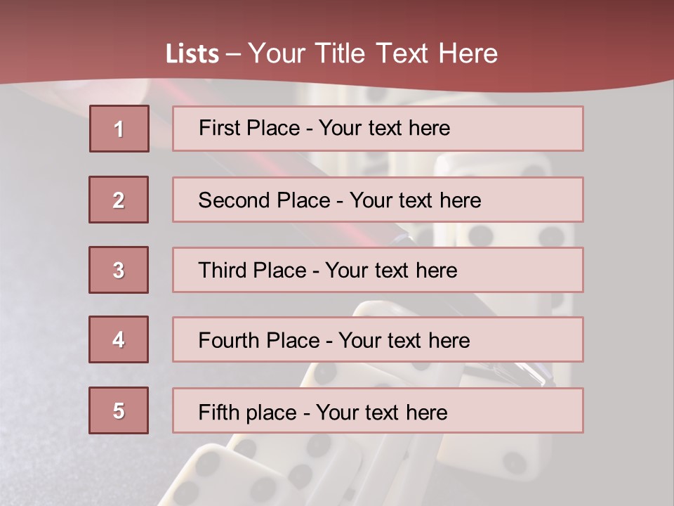 Stop Domino Manager PowerPoint Template